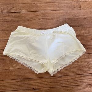 butter yellow pajama shorts